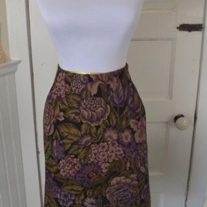 Briggs Purple Floral Pencil Skirt