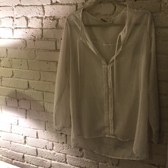 long sheer blouse