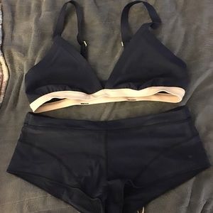 Lululemon bikini. Navy and tan.