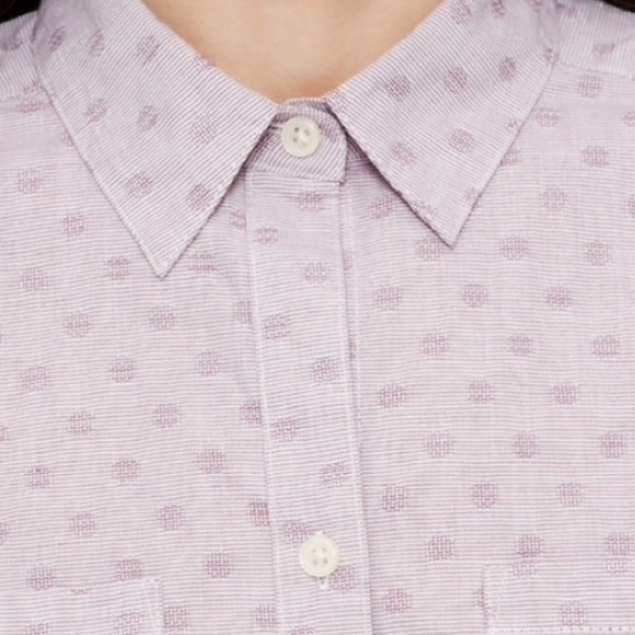 Dot striped shirt in beautiful amethyst color
