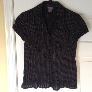 Sweet polka dot blouse from Ann Taylor!