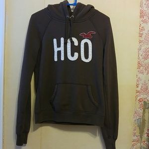 Brown Hollister hoodie