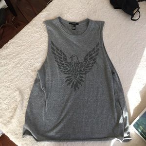 Sleeveless grey f21 shirt