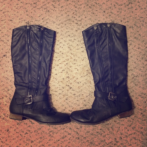 Black tall boots