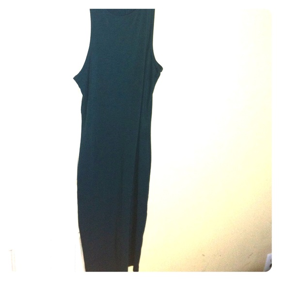 Forever 21 plain blue midi dress