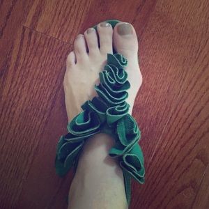 Green sandals