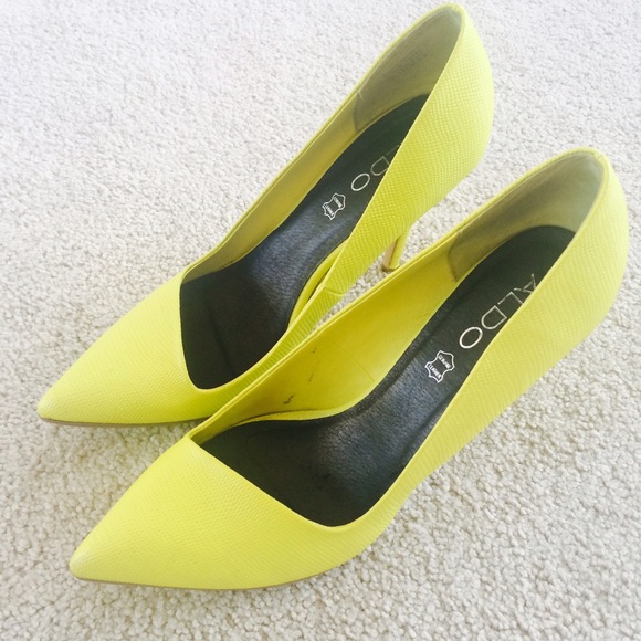 Neon Aldo heels
