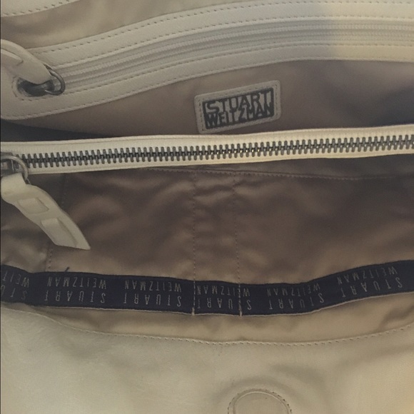 Stuart Weitzman white leather handbag. - Picture 4 of 4