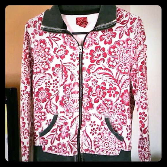 Ultra-comfy distressed Lucky sweatshirt/jacket!