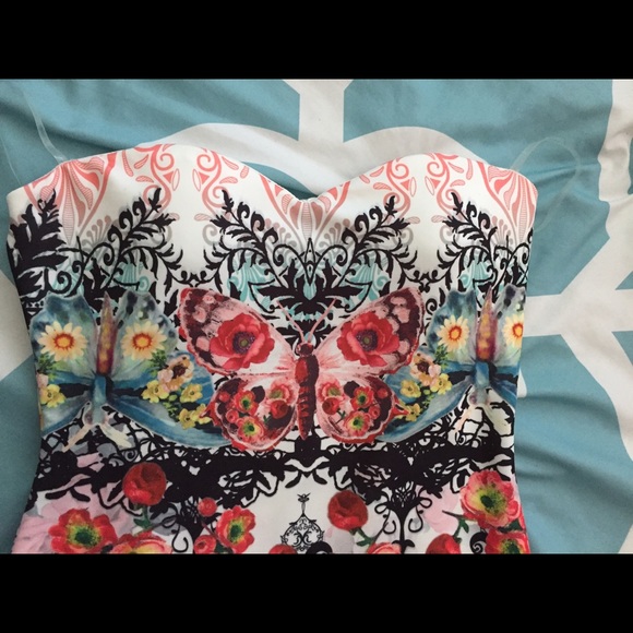 Crazy colorful mini dress - Picture 2 of 4