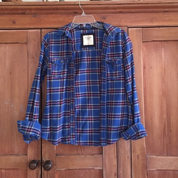 Blue Abercrombie Flannel