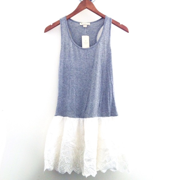 Forever 21 Dresses & Skirts - Forever 21 Grey & White Cutout Tank Top Dress