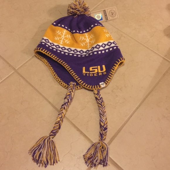 LSU knit hat