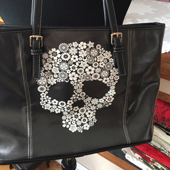 Ewa Handbags - Sugar Skull Tote Handbag