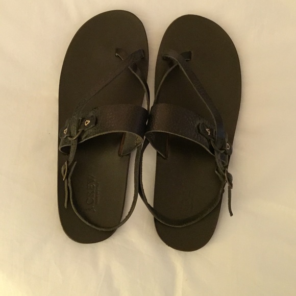 J.Crew Espresso Leather Strap Sandals size 9