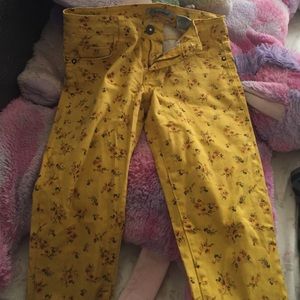 Yellow flower pants