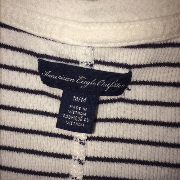 navy blue & white striped shirt - Picture 3 of 3