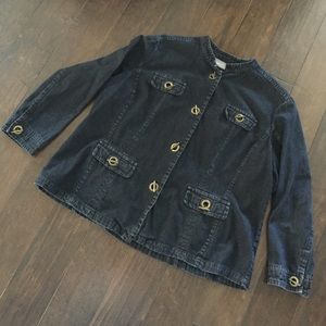 Dark denim blazer