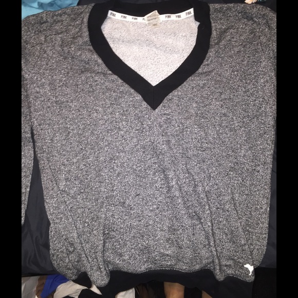 Black and white Vneck sweatshirt from PINK