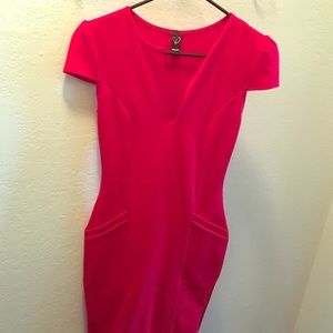 Red midi dress