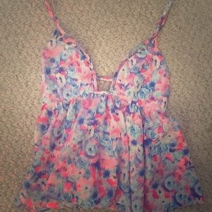 Millau LF floral baby doll  top - new with tags