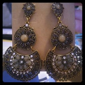 Brown and Beige Earrings