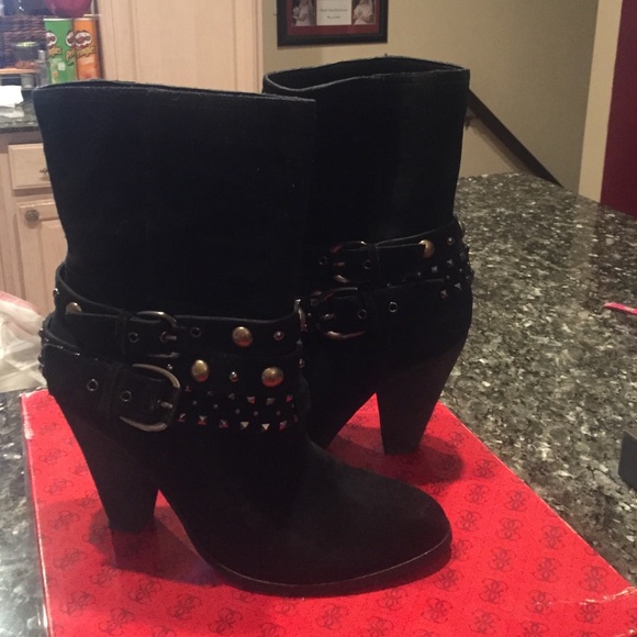 Guess Black Suede Bootie