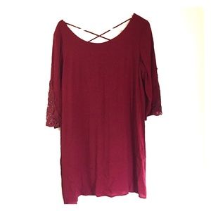 Maroon cocktail dress
