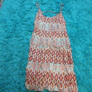 Backless print dress