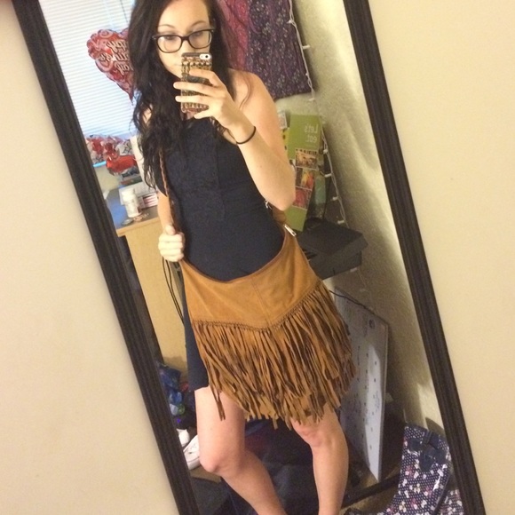 Brown fringe bag! From Charlotte ruse