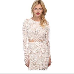 For love and lemons guava white lace top