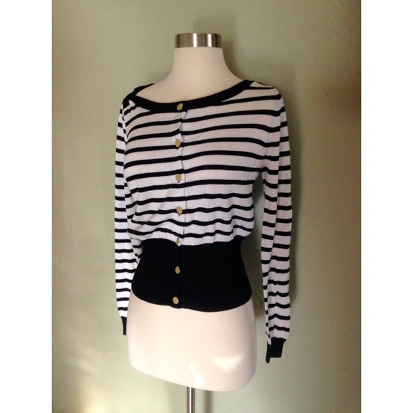 Covington Sweaters - Covington Striped Cardigan