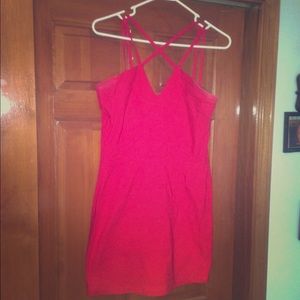 Hot red cocktail dress