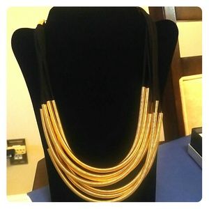 Elegant Gold and Black Necklace!