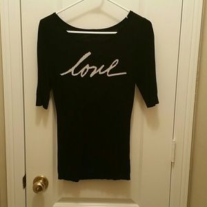 Black Express 'love' sweater