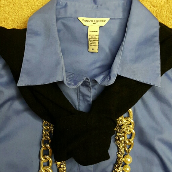 EUC Banana Republic Button Down Blouse Sz M - Picture 2 of 2