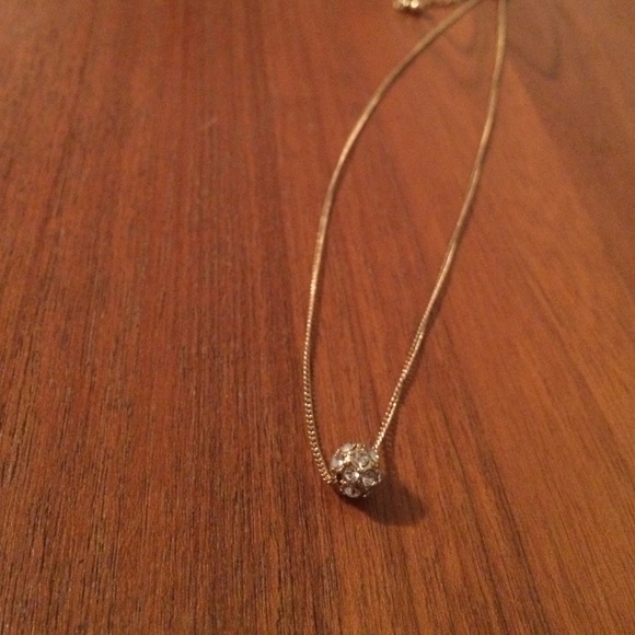 Gold sparkly ball necklace