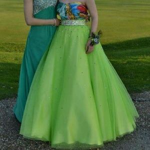 Fun bright green dress