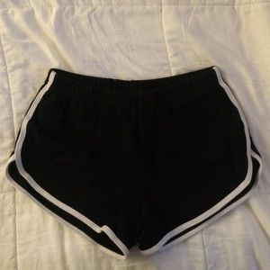 Black With White Trim American Apparel Shorts