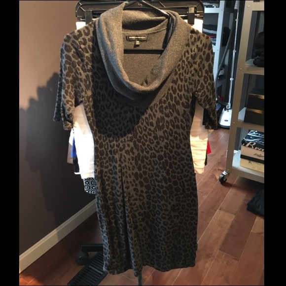 Leopard sweater dress
