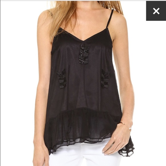 Chiffon beaded tank