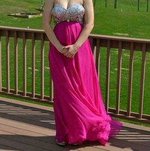 Raspberry purple prom dress