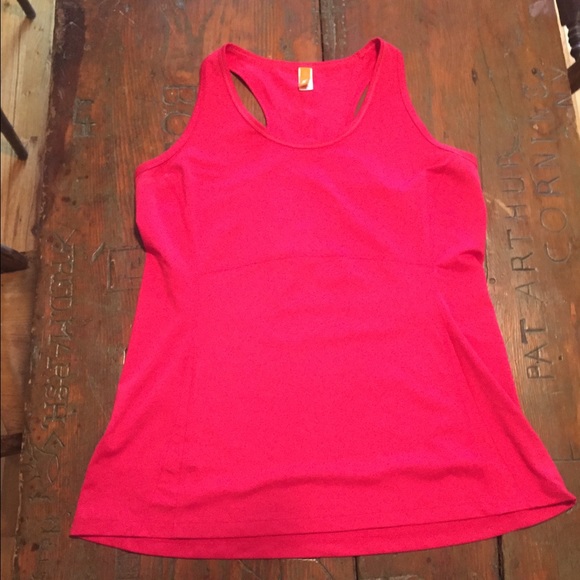 Lucy workout tank top- running yoga cross fit Lrg