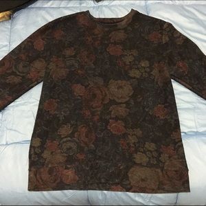Zara Man long sleeve floral sweater
