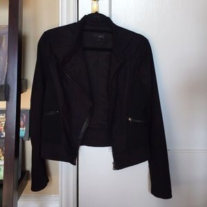 Ellie Tahari Suede Navy Blazer worn once!