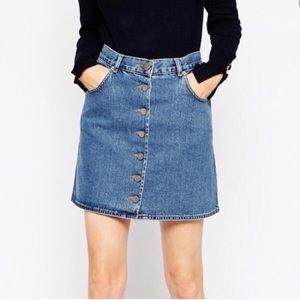 ASOS Denim Button Up Skirt