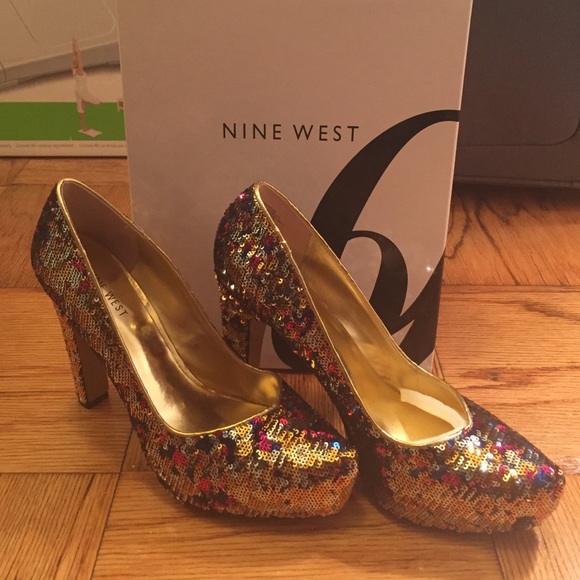 Multi-color sequin Nine West Pumps