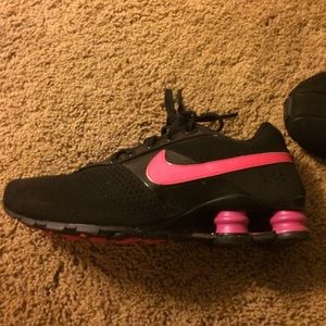 Pink and Black Nike Air Shox