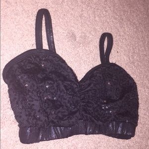 leggings and sequin crop top dance costume