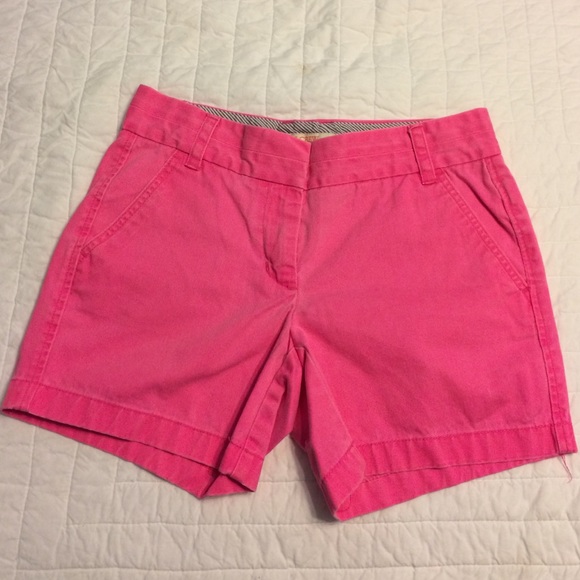 J. Crew Chino Shorts Hot Pink